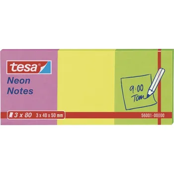 Set školních potřeb tesa samolepicí poznámkové bločky Neon, 50 x 40 mm, mix barev