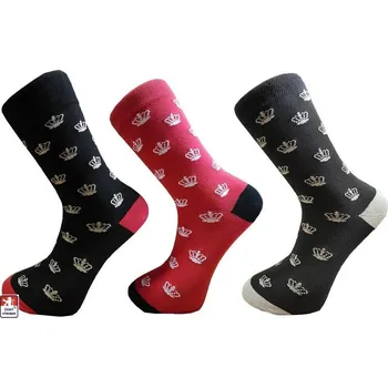 DOPRODEJ DESIGNOVÉ pánské ponožky KORUNKY V61 39-41 Hnědá