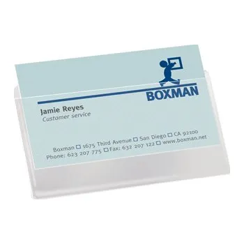 Set školních potřeb djois samolepicí kapsa na vizitky, 95 x 60 mm, otevřená delší str., 100 ks