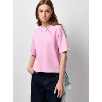 Zkrácené tričko - S - House - růžový - 584EA-30X