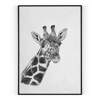 Plakát Plakát / Obraz Žirafa 30 x 40 cm Pololesklý saténový papír