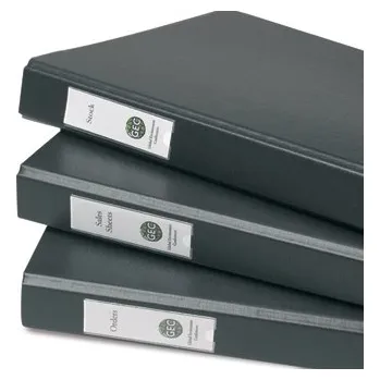 Set školních potřeb djois kapsa na hřbetní štítek pořadače, 25 x 102 mm, s papír. štítkem, transparentní, 12 ks