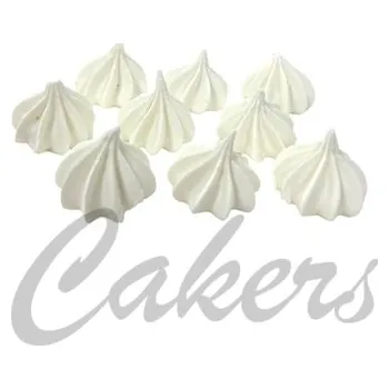 Jedlá dekorace na dort Mini bílé pusinky 10ks