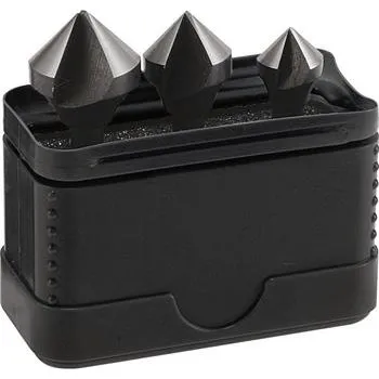 Vrták ALPEN kuželový zahlubník bit, Z=3, 90° HSS o 12,4 / 16,5 / 20,5 mm 3dílná sada