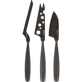Boska, Nože na sýr Monaco Plus s pouzdrem černé 4 díly - Formadore