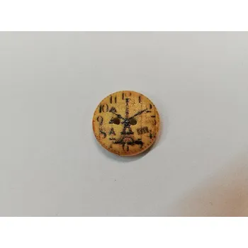 Knoflík Dřevěný knoflík lakovaný ciferník č.3