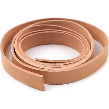 Kožený popruh / ucho na tašky - polotovar šíře 15 mm Varianta: 1 přírodní stř., Balení: 1 ks