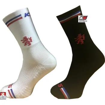 Dámské ponožky KS-LION CYKLO, BIKE funkční ponožky vysoký lem 37-38 Bílá