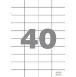 Spoko samolepicí etikety, 52,5 x 29,7 mm, papír/A4, bílé