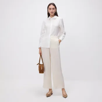 Dámské kalhoty Reserved - Volné kalhoty s viskózou - béžová - 702AC-08X - 702AC-08X-XS