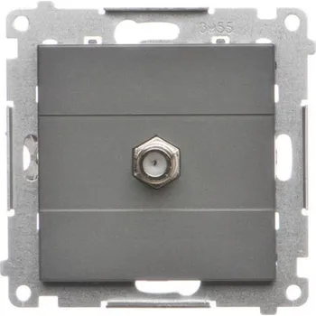 Elektrická zásuvka Zásuvka 1 x SAT "F" Simon 55 modul grafit matný