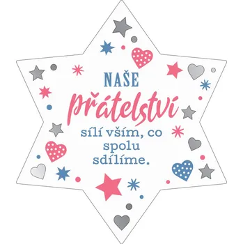 Party dekorace Plaketka hvězda - Přátelství
