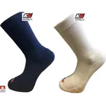 KS-HALL sportovní ponožky polofroté, vyšší lem 45-47 Bílá