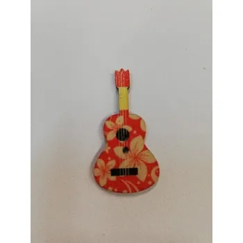 Knoflík Dřevěný knoflík lakovaný kytara č.6
