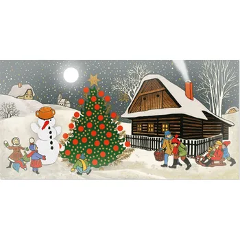 Vánoční přání - Radovánky před chalupou