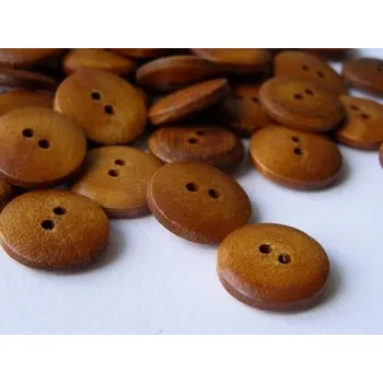 Knoflík Dřevěný knoflík lakovaný