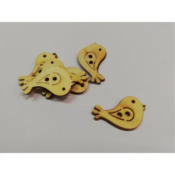 Knoflík Dřevěný knoflík výřez - racek