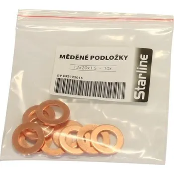 Matice LKQ Měděná podložka 12x20x1.5, 10 kusů GV DRS122015