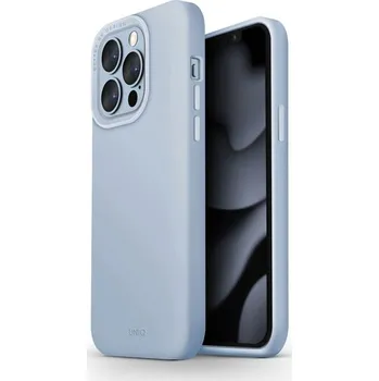 Pouzdro na mobilní telefon UNIQ Lino MagSafe kryt iPhone 13 Pro Max světle modrý