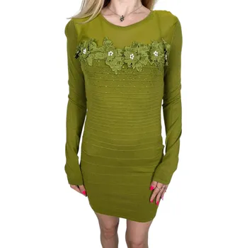 Dámské šaty D.D.Style Dámské pouzdrové šaty HALO Barva: Zelená, Velikost: S-M