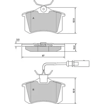Brzdová destička Starline Sada brzdových destiček BD S375