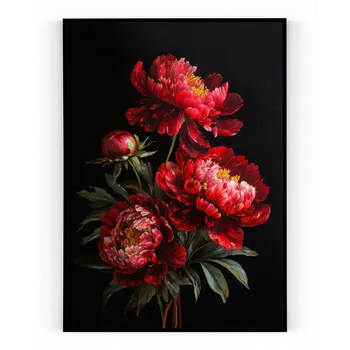 Plakát Plakát / Obraz Květ Pivoňky A4 - 21 x 29,7 cm Pololesklý saténový papír Bez okraje