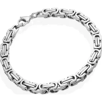 Náramek Pánský náramek ocel královská vazba 6 mm MNCBR14-341-A délka 18 cm