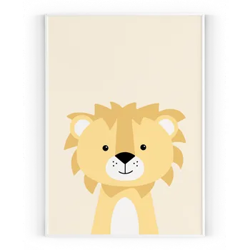 Plakát Plakát / Obraz Lev Pololesklý saténový papír A4 - 21 x 29,7 cm