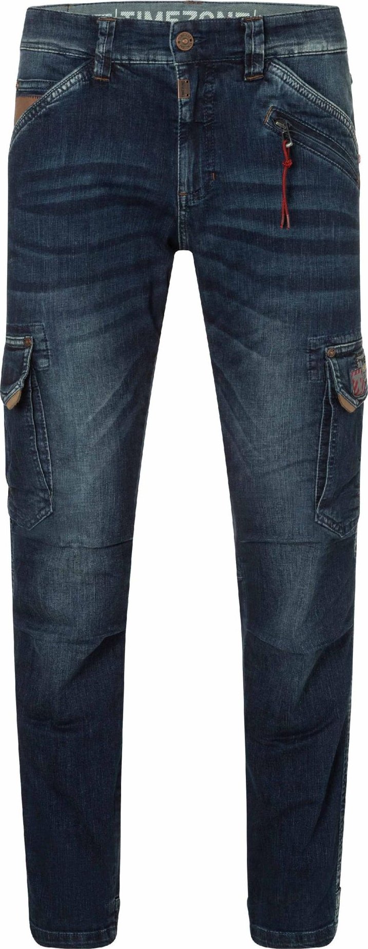 Timezone Pantaloni cargo da uomo 27 10043 01 3119 RogerTZ Slim con tasche laterali, Used Blue Black Wash, 52 IT (38W/34L