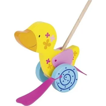 plyšák Dřevěná kačenka na tyči