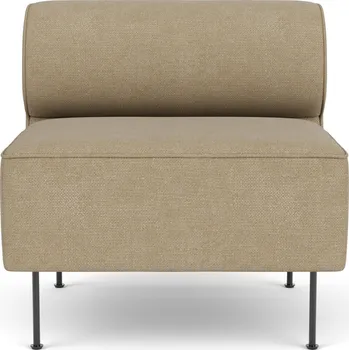 Pohovka Audo Copenhagen, Středový modul modulární pohovky Eave Bouclé na černých ocelových nožkách 80 cm béžový - Formadore