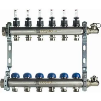 rozdělovač topení COSMO II rozdělovač nerez 3-cestný DN20, bez kulového kohoutu