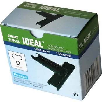 Příslušenství pro plot Svorka Ideal pro sponkovací kleště Profi, 1000 ks, Zn+PVC ant