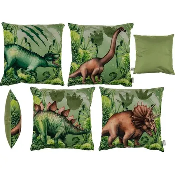 Dekorativní polštářek Lampionky.cz Polštář dekorační Dinosaurus 40 x 40 cm