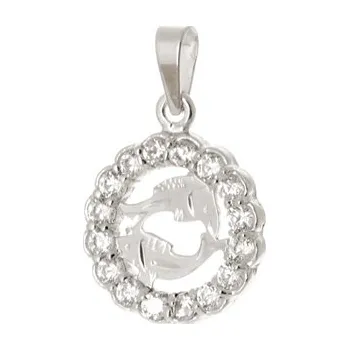 Přívěsek Stříbrný přívěšek znamení ryby STRZ1202RYBF