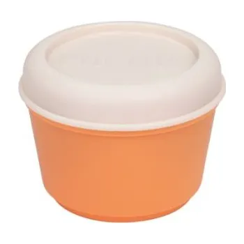 Svačinový box Svačinový box kulatý oranžovobéžový MILAN