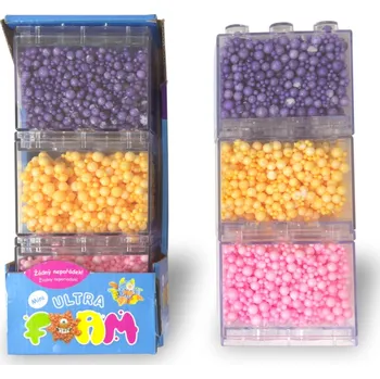 plyšák Ultra Foam 3 pack mix (balení 3 kusů růžová, fialová, oranžo