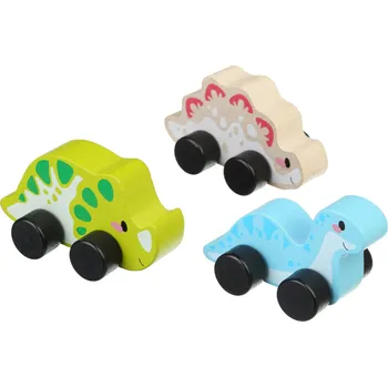 plyšák CUBIKA 15597 Veselí dinosauři - dřevěný set 3 díly