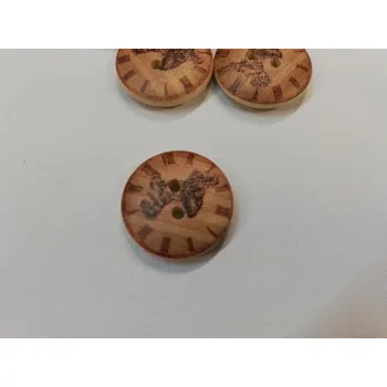 Knoflík Dřevěný knoflík lakovaný ciferník č.10