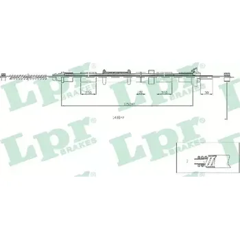 Lanko parkovací brzdy LPR Tažné lanko parkovací brzdy LP C0518B