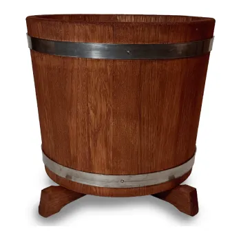 Květináč BonPos Dřevěný květináč 27 l akácie 27 cm