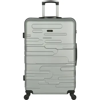 Cestovní plastový kufr Ormi Basil velikost L, stříbrný