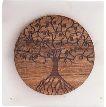 Vonná tyčinka Holy Smokes Stojánek na vonné tyčinky Strom života mramor, 10 x 10 cm