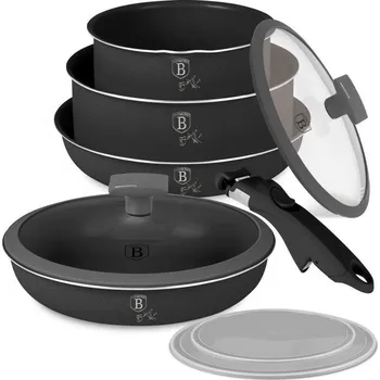 Hrnec Berlingerhaus Sada nádobí s titanovým povrchem 9 ks Anthracite Collection