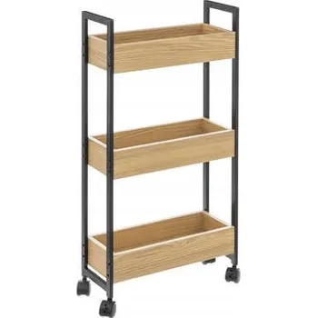 Servírovací stolek Úzký kuchyňský vozík, mobilní bar, 3 police, 82x40 cm