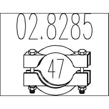 Těsnění výfuku MTS Spojovací trubky výfukového systému MTS 02.8285