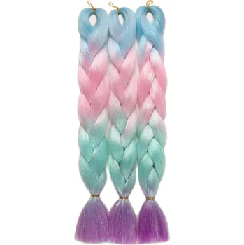 Kanekalon - barevné copy 4 barvy - třpytivé N5