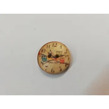 Knoflík Dřevěný knoflík lakovaný ciferník č.4