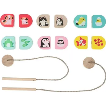 plyšák CUBIKA 15573 Naše maminky - navlékací set - 14 dřevěných dílů