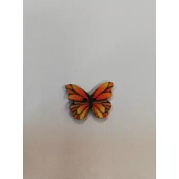 Knoflík Dřevěný knoflík lakovaný motýl č.4